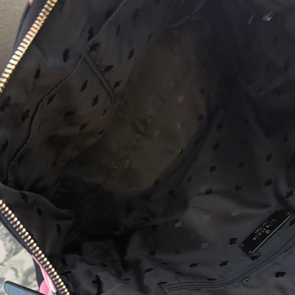 kate spade Black Tote with Pink Floral Pattern - Picture 4 of 5